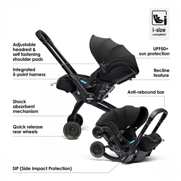 Doona X Car Seat & Stroller - Nitro Black £495.00 - Image 3